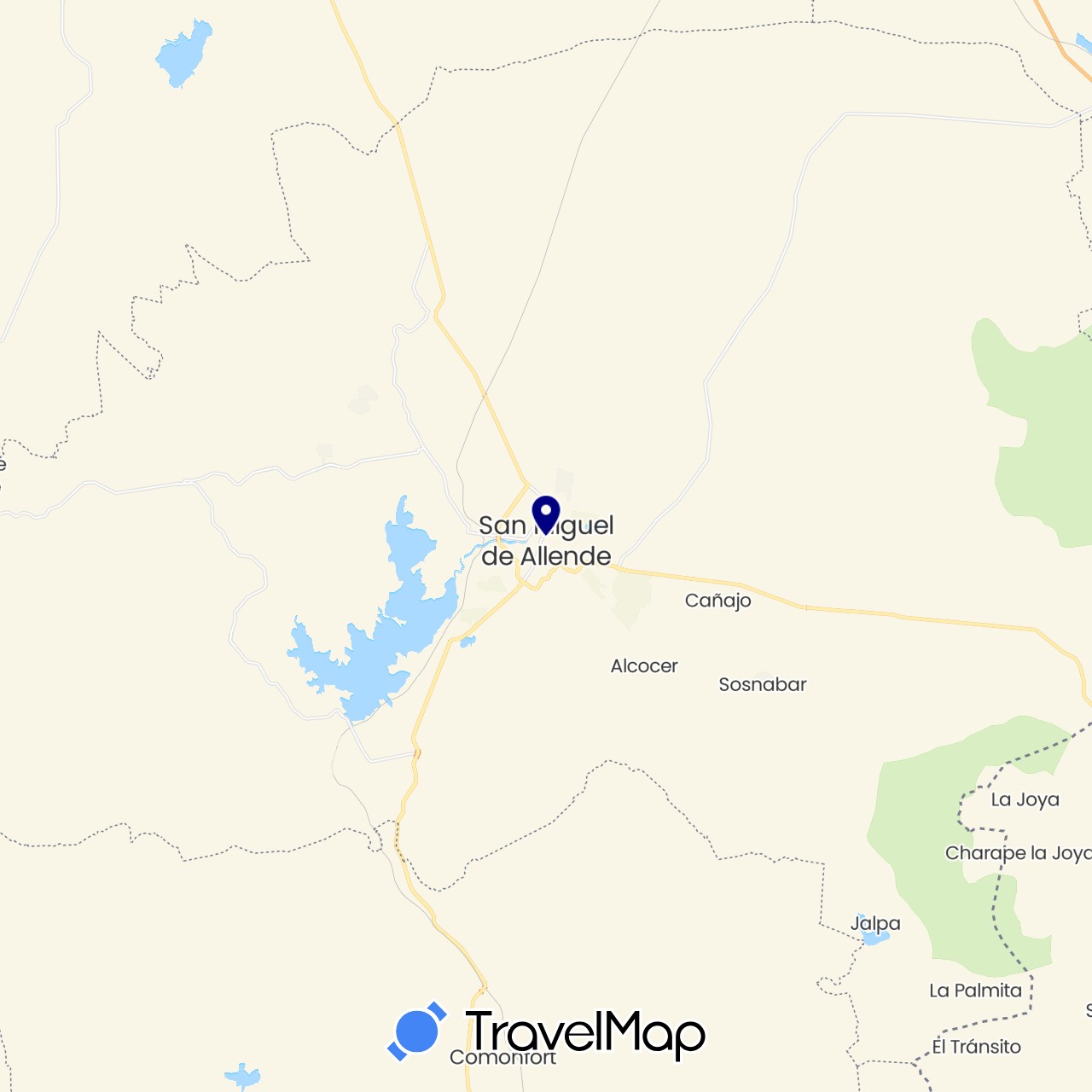 TravelMap itinerary: driving in Mexico (North America)
